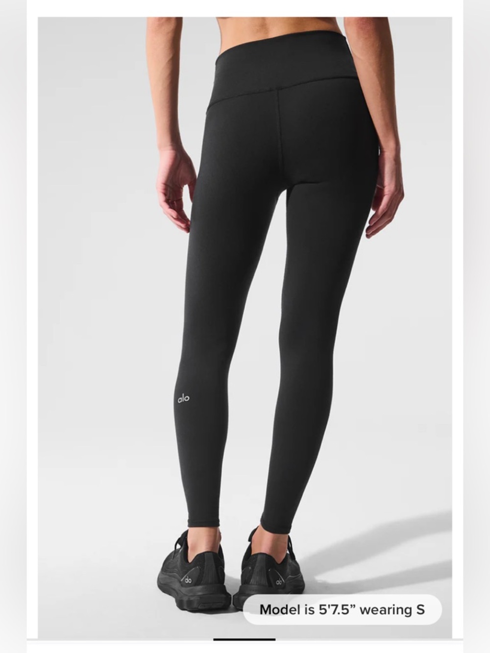 ALO Yoga Black 7/8 High-Waist Airbrush Legging